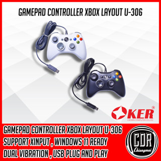 จอยเกมส์ JOY USB Game Joy Stick จอย XBOX 360 (รองรับ XINPUT) OKER U306 (ของแท้ประกันศูนย์ 6 เดือน)