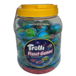trolli planet gummi spft fruit gums หมากฝรั่งรสผลไม้ (expiration date: 06.14.2023)