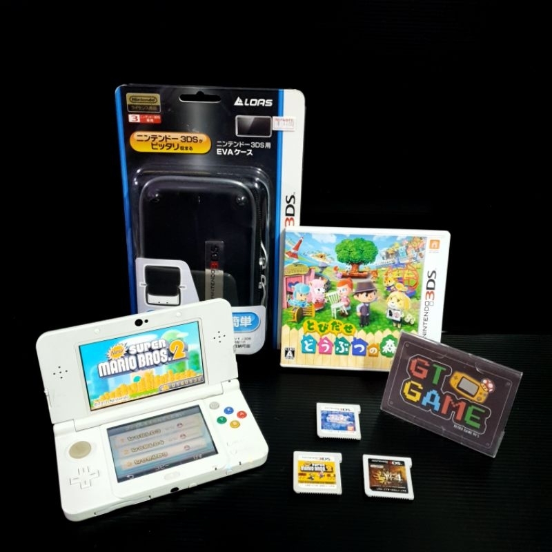 New Nintendo 3DS × Animal Crossing 🐰+ Mario Bros GAME SET 🥑JAPAN 🥕90%