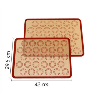 แผ่นรองอบ macaron pad 30 rounds 29.5×42 cm.