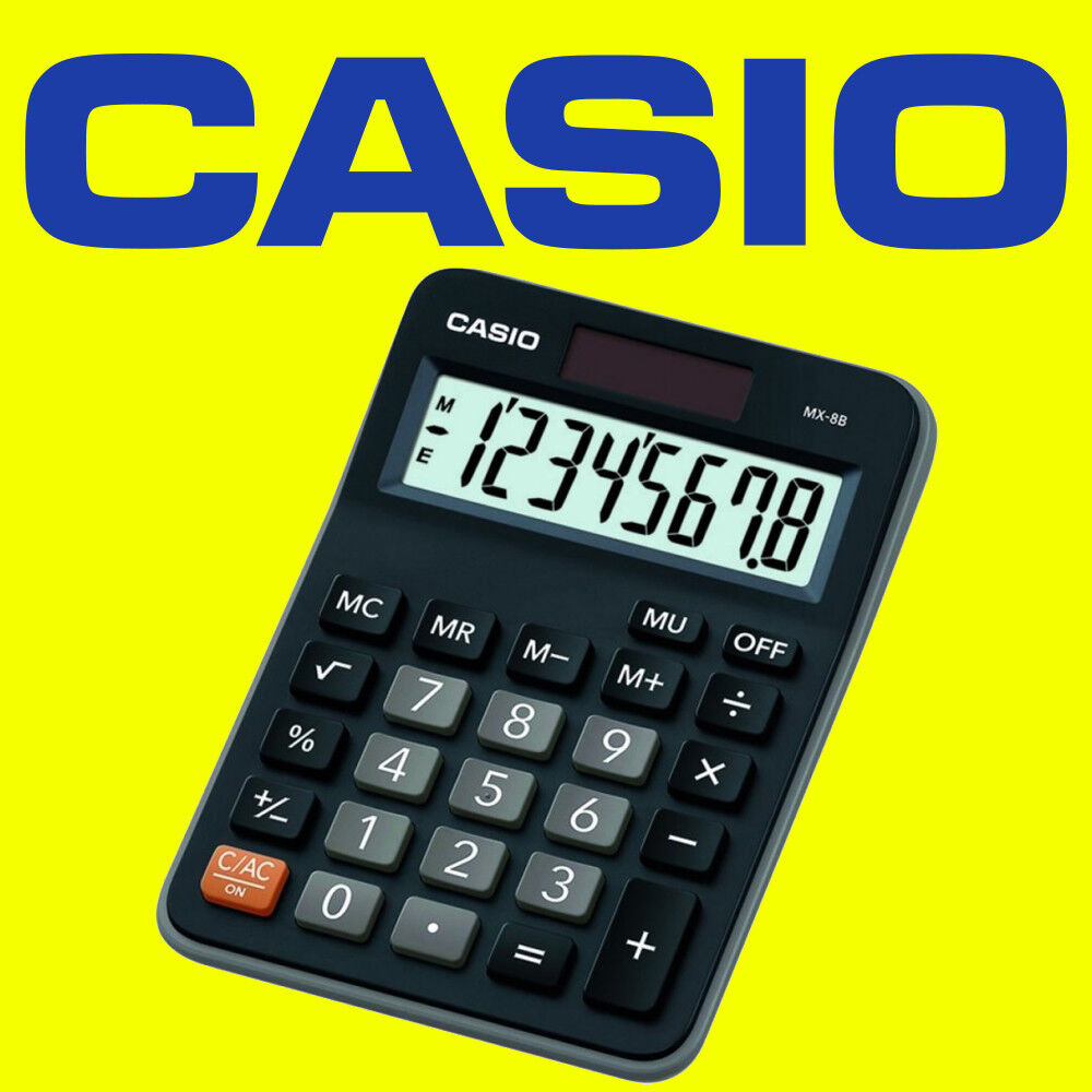 CASIO เครื่องคิดเลข DX-120B / DX-12B / MX-8B  เครื่องคิดเลขตั้งโต๊ะ Casio 12 หลัก (ของแท้)