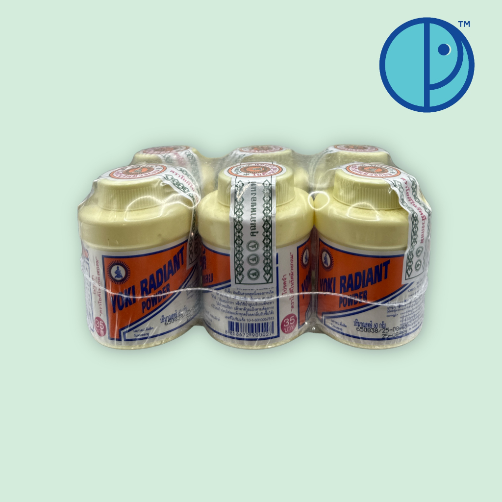 แป้งโยคีในรัศมีวงกลม YOKI RADIANT POWDER ขนาด 100 และ 60 กรัม แพคละ 6 กระปุก - รูปที่ 2