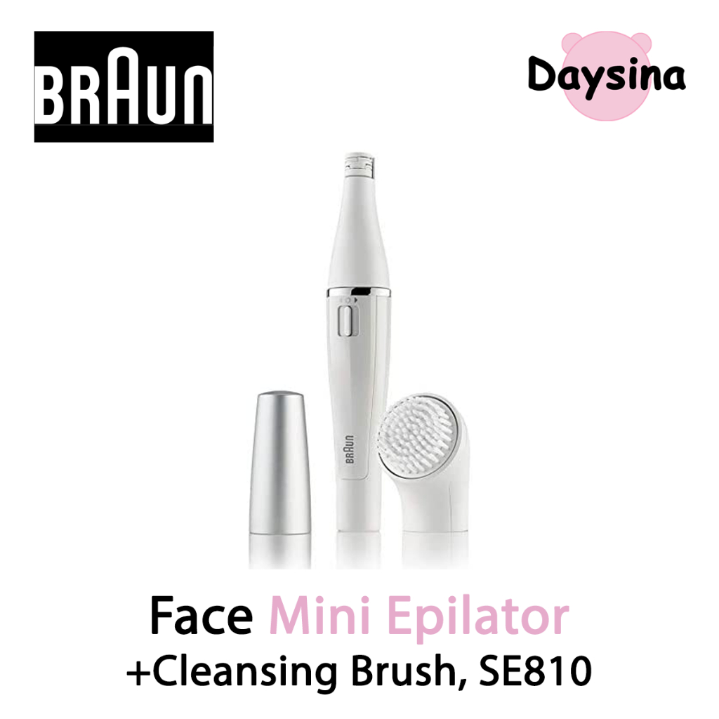 Braun Face SE810, Mini Epilator & Cleansing Brush with Micro-Oscillations