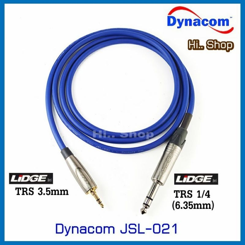 สายสัญญาณเสียง TRS 3.5mm -  TRS (6.35mm) Dynacom JSL-021 แจ็ค LIDGE​(แท้)​