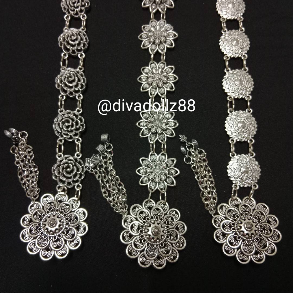 เข็มขัดลายไทย เข็มขัดเครื่องประดับชุดไทย (ของพร้อมส่ง)