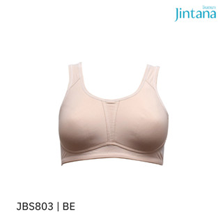 เสื้อชั้นใน Sport Bra (ไม่เสริมโครง) รุ่น Confidence รหัส JBS803 สีเบจ