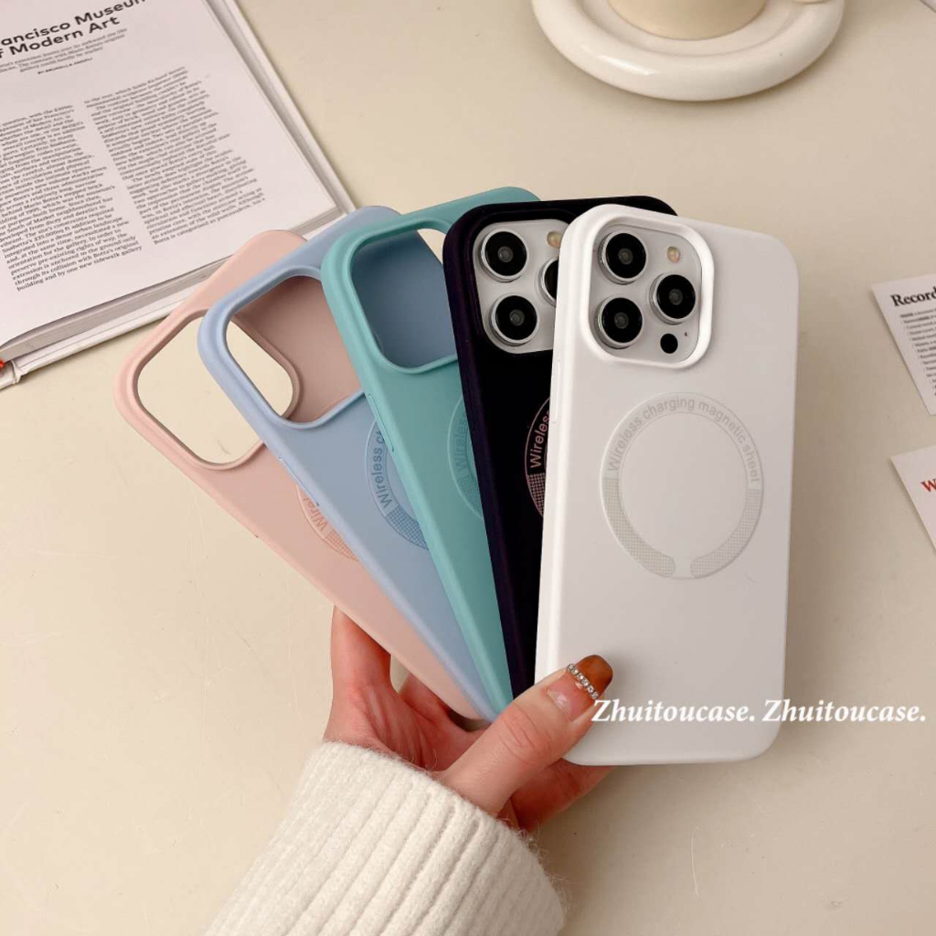 เคส แม่เหล็ก เคสกำมะหยี่ สำหรับรุ่น iPhone 15 Pro Max i13 13pro max i11 เคสไอโฟนซองใส่โทรศัพท์เคสมือถือเคสโทรศัพท์