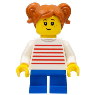 [ Minifigures ] มินิฟิก Lego - Girl White Sweater : Town (twn427) ราคา/ชิ้น