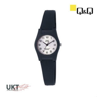 Q&amp;Q Japan Original นาฬิกา สำหรับผู้หญิง สายพลาสติก PU สีเงิน VQ03J010Y