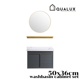 Forward อ่างล้างหน้าครบชุด ชุดเซ็ตตู้อ่างล้างหน้า สีเทา มีให้เลือก2ขนาด 51และ61 washbasin cabinet set รุ่น Bas-C21,C22