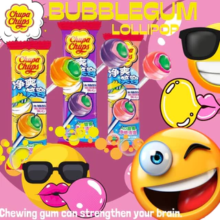 อมยิ้มสอดไส้หมากฝรั่ง ยี่ห้อจูปาจุ๊ปส์ chupa chups (1ชิ้น/16.8g) มีหลายรส หมากฝรั่ง อมยิ้มทานเล่น ขนมแปลกๆ