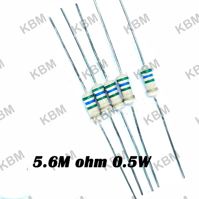 Resistor ตัวต้านทาน 5M ohm 0.25W 0.5W 1W 5.1M 0.5W 5.6M ohm 0.25W 0.5W 1W