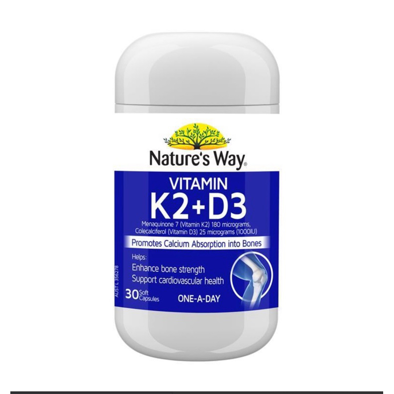 Nature's Way Osteo K Vitamin K2 + D3 180mcg 30แคปซูล