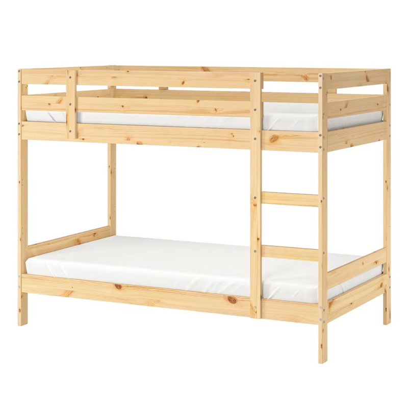 Ikea เตียงไม้สน2 ชั้น+ฟูก ขนาด 90*200 ซม🛏️ ส่งต่อค่ะ💯