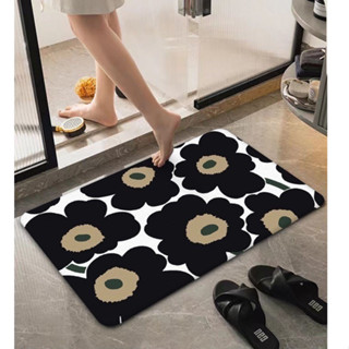 MARIMEKKO B พรมพรมเช็ดเท้า อย่างดี ลาย MRMK B พรมเช็ดเท้า ขนาด 40 x 60 cm พรมกันลื่น ผลิตจากวัสดุอย่างดึ  BY MANOPNEST