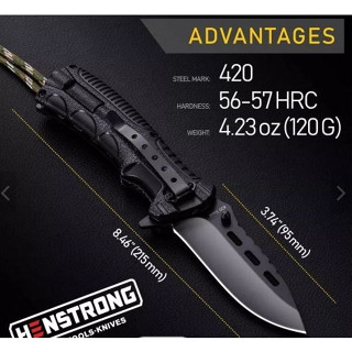 มีดพับจุดไฟพร้อมนกหวีด มีดพับยุทธวิธีสำหรับเอาตัวรอด EDC GEAR Folding Knife, Whistle, Fire Starter Survival.