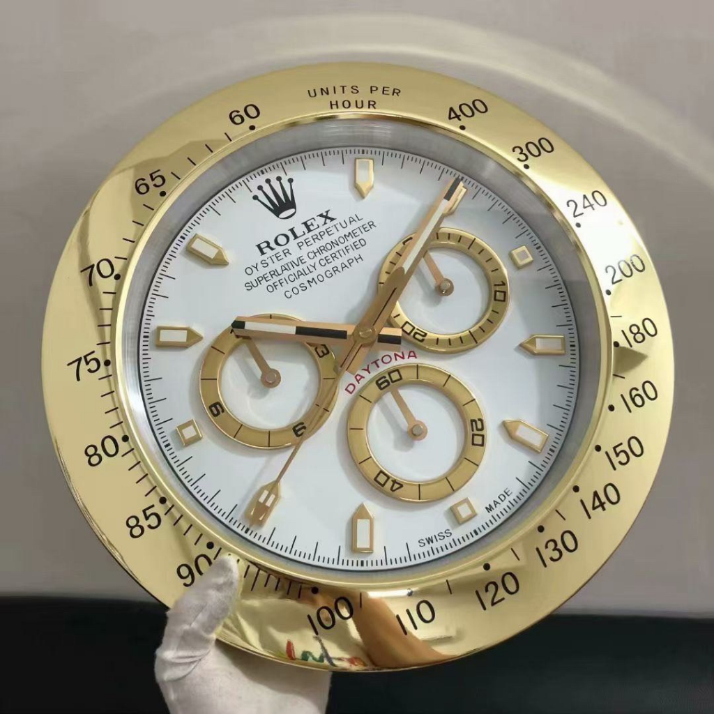⏱ นาฬิกาแขวนผนัง ROLEX Daytona เข็มเดินเรียบ_พายน้ำชัดเจน "สินค้าพร้อมส่ง"