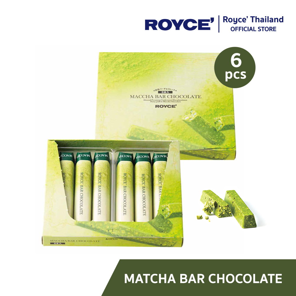 ROYCE' Matcha Bar Chocolate มัทฉะ บาร์ ช็อกโกแลต ขนาด 6 ชิ้น