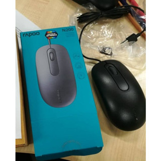 ส่งจากไทย Rapoo เม้าส์มีสาย N200 Wired Optical Mouse MSN200-BK ประกัน 2 ปี เม้าส์ พร้อมส่ง