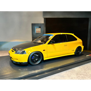 Ignition Model:  IG2676 1:18 Honda Civic (EK9) Type R Yellow