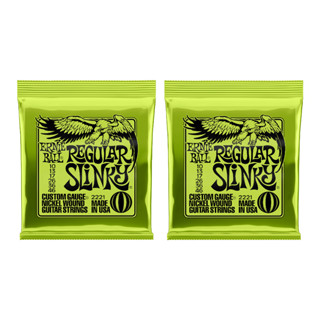 Ernie Ball สายกีต้าร์ไฟฟ้า Electric Guitar String รุ่น Regular Slinky (Pack of 2)