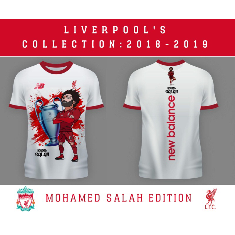 Mohamed Salah เสื้อ Liverpool's collection 2018-2019  ลิเวอร์พูล เสื้อวิ่ง  เสื้อออกกำลังกาย Salah edition ❤️🔥