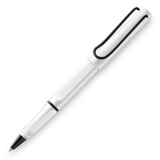 LAMY safari retro white &amp; black rollerball pen - ปากกาลามี่ซาฟารี สีขาวคลิปดำ โลเลอบอล