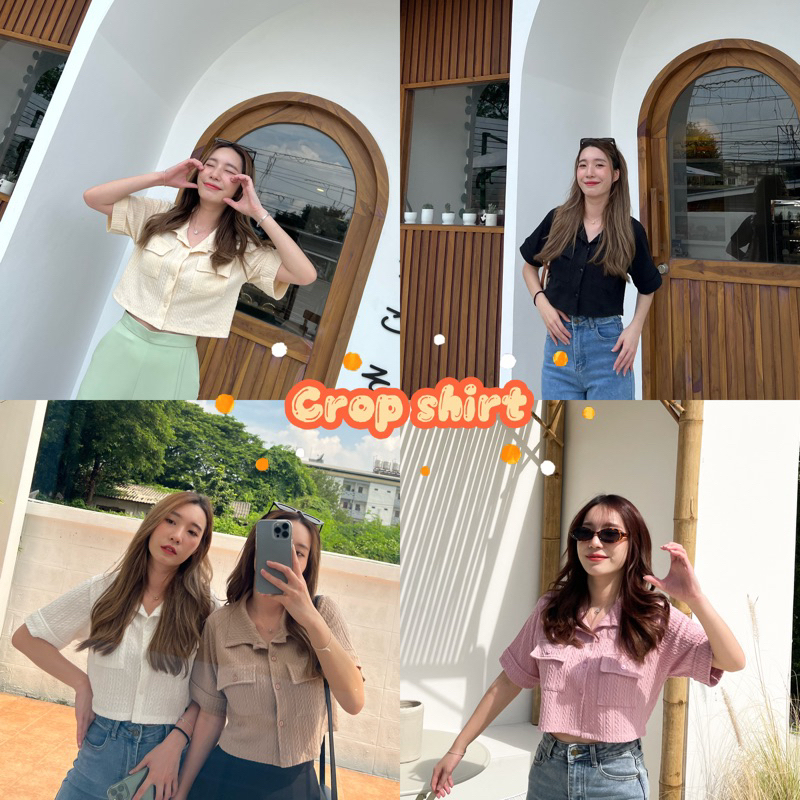 ranfafaet | 1841 miniครอปกระเป๋า งานน่ารักผ้าใส่สบายมากๆ (พร้อมส่ง)