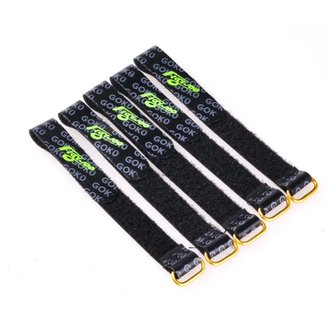 [สายรัดแบต] flywoo 15X250mm Battery Strap Golden Metal Buckle Patent leather for RC Lipo Battery 1เส้น กันลื่น งานดีมาก