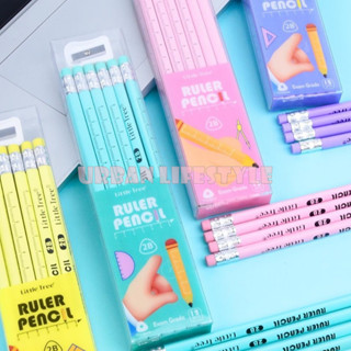 Little Tree ลิตเติ้ลทรี ดินสอไม้ ดินสอดำ ดินสอทำข้อสอบ ดินสอไม้บรรทัด 2B Ruler Pencil ชุด 12 / 30 แท่ง