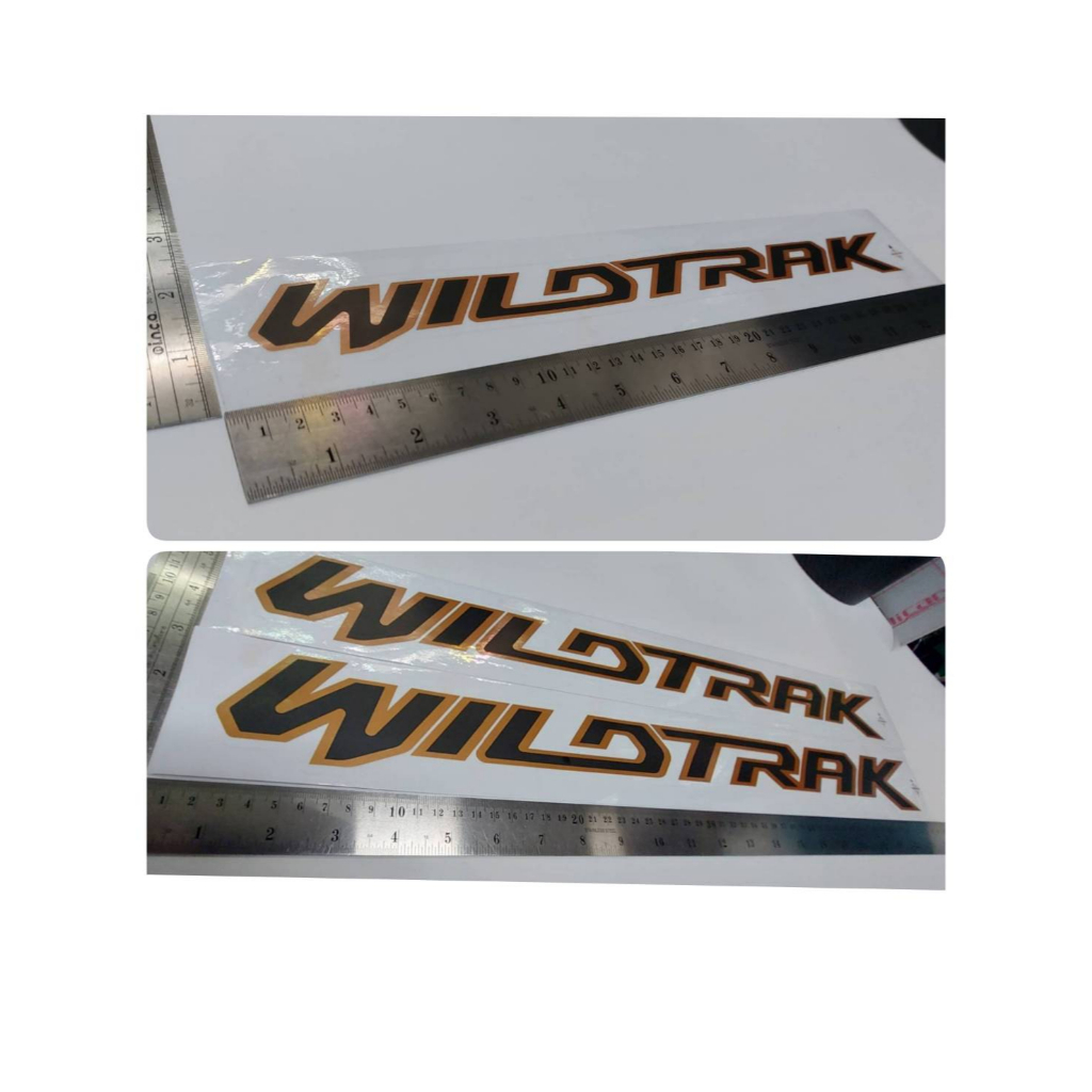 สติ๊กเกอร์แบบดั้งเดิม คำว่า WILDTRAK ติดฝาท้าย หรือ ติดข้างประตู FORD RANGER ปี 2022 sticker แต่งรถ ติดรถ ขอบส้ม ฟอร์ด เ