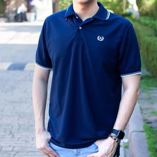 เสื้อโปโลคอปกขลิบ Adarus ใส่สบาย เนื้อผ้าพรีเมี่ยมไม่ลื่นไม่ร้อนใส่สบาย มีไซส์ใหญ่ 2XL อก46"