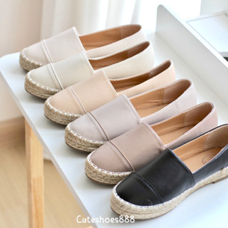 พร้อมส่ง รองเท้าคัทชู 650612 แบบใหม่ basic หนังสีแมทช์ espad…