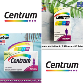 80% OFF ราคา Sale!! EXP: 03/2023 เซนทรัม วิตามินรวม สำหรับผู้หญิง Women Multivitamin 65 Or 120 Tablets - Centrum