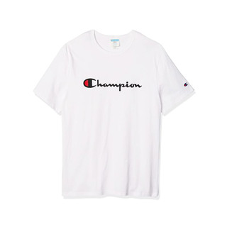 CHAMPION MEN - US เสื้อยืดแขนสั้นผู้ชาย-ไซส์ยุโรป HERITAGE T-SHIRT  GT19HS22 Y08252-WHC