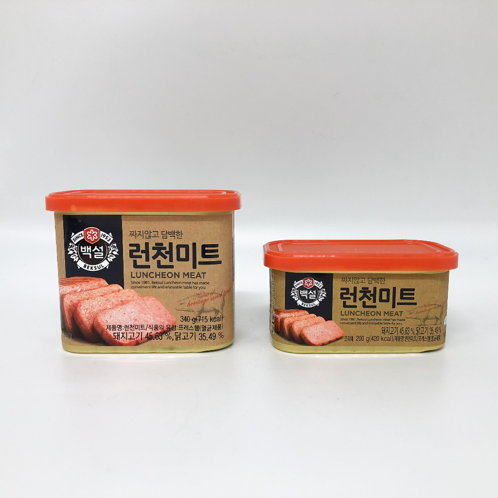 Canned Food 170 บาท CJ Spam Luncheon Meat 200g 340g แฮมกระป๋อง อาหารเกาหลีสำเร็จรูป 스팸 แฮมเกาหลี 런천미트 Food & Beverages
