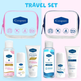 Cerapure Travel Set เซราพิวเร่ สบู่เหลว โรลออน โลชั่น ขนาดพกพา พร้อมส่ง ลิมิเตด