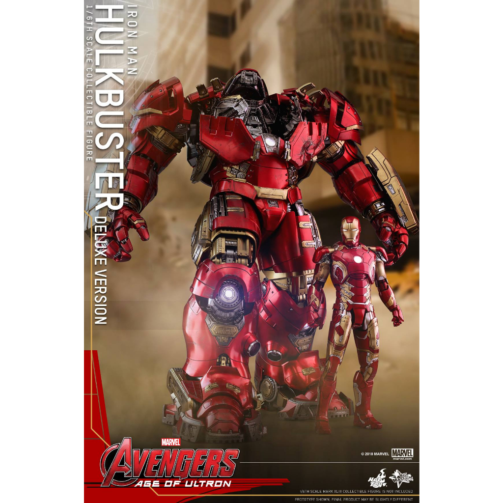 Hot Toys MMS510 MMS278D09 IRON MAN Hulkbuster Deluxe and Mark XLIII Reissue Set Avengers Age of Ultron 1/6 Scale โมเดล