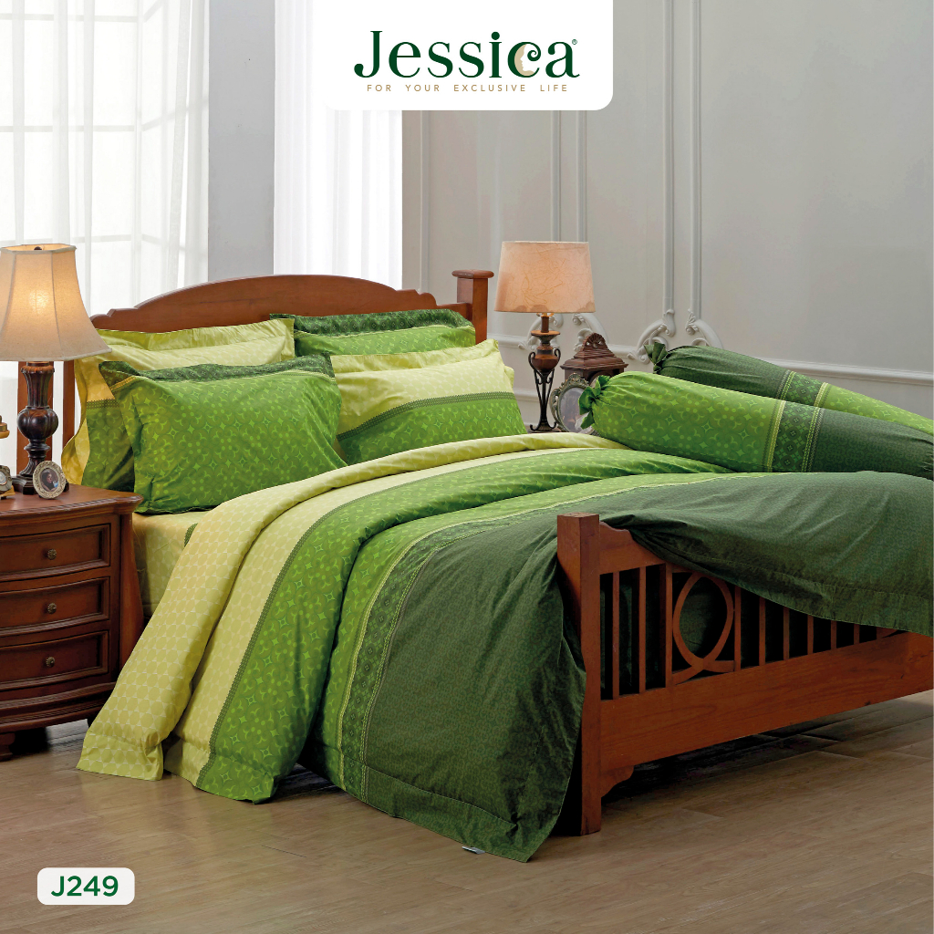Jessica Cotton Mix J249 ชุดเครื่องนอน ผ้าปูที่นอน ผ้าห่มนวม เจสสิก้า พิมพ์ลายได้อย่างประณีตสวยงาม