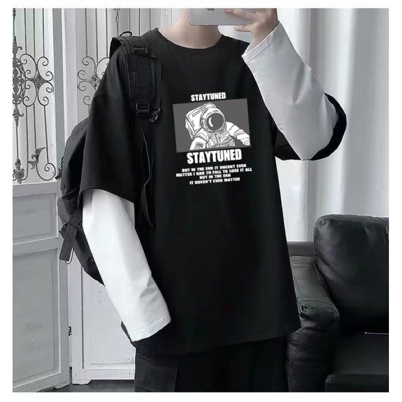 TS MEN เสื้อยืดแขนยาว เสื้อยืดคอกลม ใส่ได้ทั้งหญิงทั้งชาย มี2สี รุ่นT61