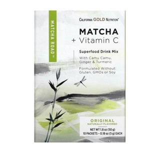 [พร้อมส่ง] 🇺🇸California Gold Nutrition MATCHA ROAD Matcha + Vitamin C, Original Flavor