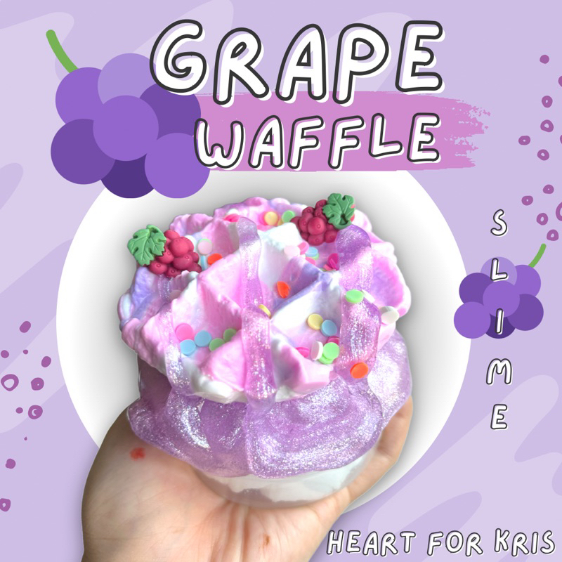 สไลม์ Grape waffle วาฟเฟิลองุ่น เนื้อก้อนเมฆ