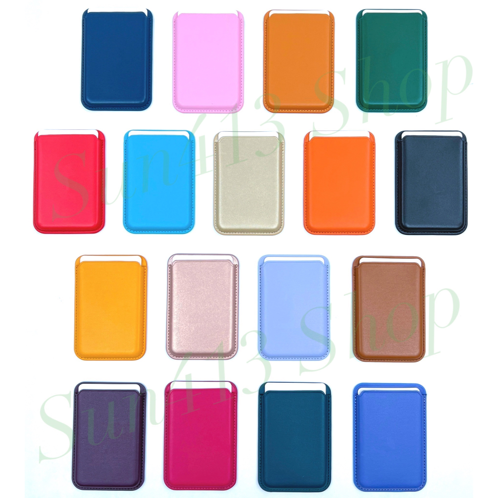 🇹🇭 Magnetic Card Holder Wallet กระเป๋าติดโทรศัพท์ใส่บัตร มีแถบแม่เหล็ก สำหรับโทรศัพท์ทุกรุ่น