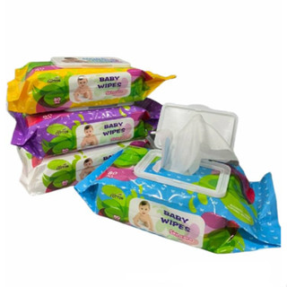 ทิชชู่เปียก 80 แผ่น กระดาษเปียก Hope Baby Wipes กระดาษทิชชู่เปียก สูตรน้ำบริสุทธิ์ ผ้านุ่มชุ่มชื่น มีฝาปิดสนิท