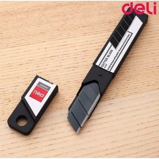 Deli ใบมีดคัตเตอร์ใบดำ 30° No.78003 ขนาด 9 มม. และ 45° No.78000 ขนาด 18 มม.