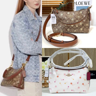 🎀 (สด-ผ่อน) กระเป๋าสะพาย 10 นิ้ว ลายซีสโนว์ CE586 ขาวลายดาว CE590 Clara Shoulder Bag