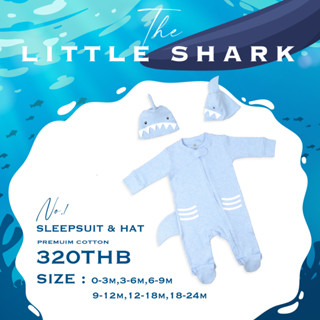 The Little Shark - Sleepsuit &amp; hat (no.sh1)