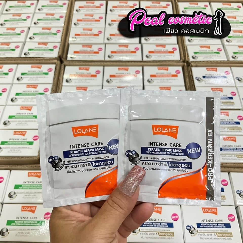 เพียวคอส LOLANE INTENSE CAREโลแลน อินเทนซ์ แคร์ เคราติน รีแพร์ มาส์ก 15g.(เลือกสูตร)(แบบซอง) ราคา ถูกที่สุด ดีลบีเคเค แกลเลอรีภาพที่ 4