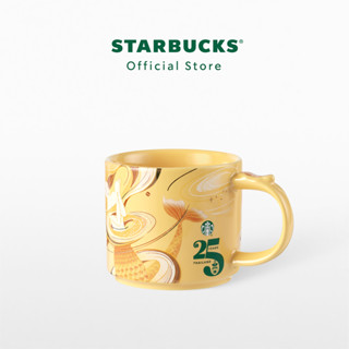 Starbucks 25TH Anniversary Yellow Siren 12oz. แก้วน้ำสตาร์บัคส์เซรามิก ขนาด 12ออนซ์ A9001267