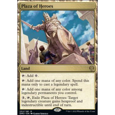 Plaza of Heroes การ์ด Magic The Gathering ของแท้ จากชุด Dominaria United